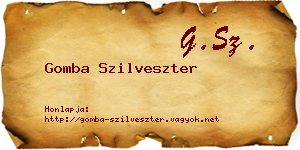 Gomba Szilveszter névjegykártya