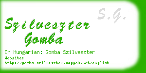 szilveszter gomba business card